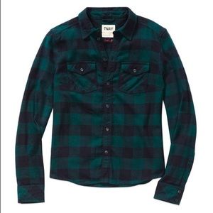 TNA | Green Plaid Shirt